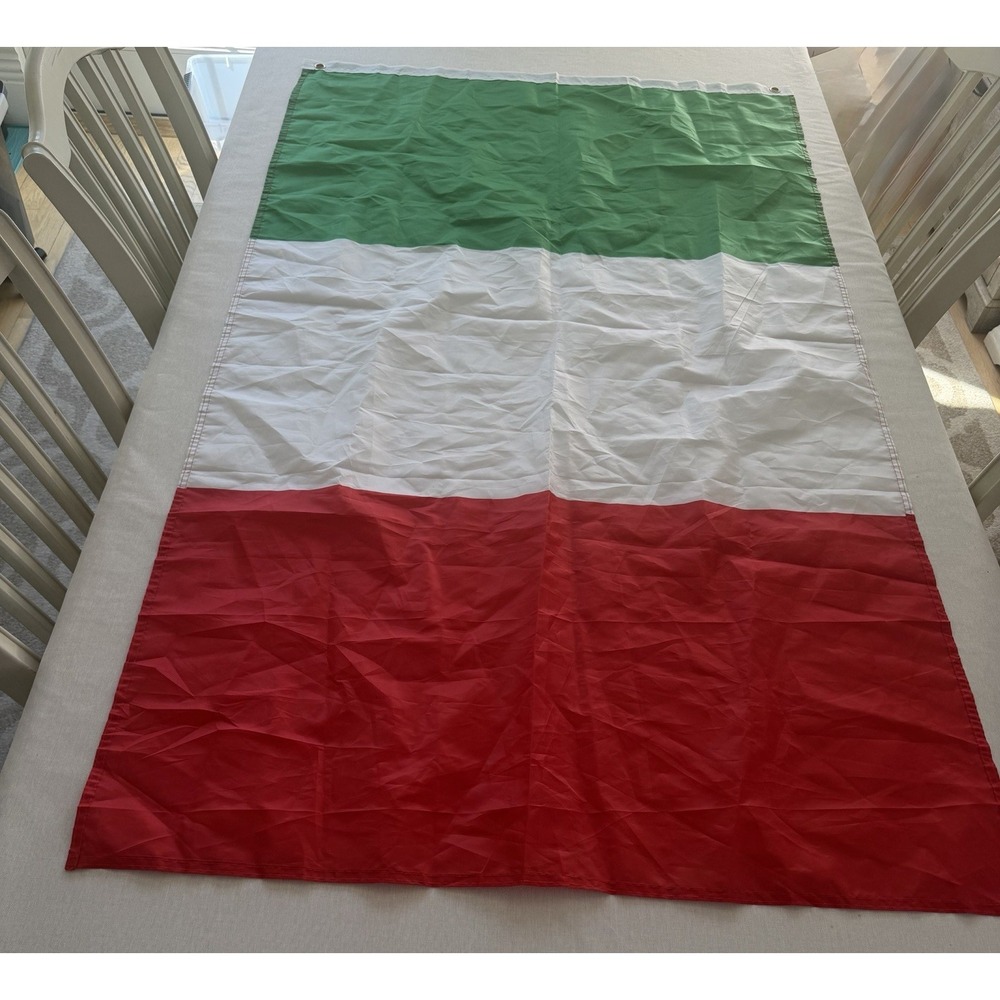 Italy Flag Large Nylon Banner Tricolor Green White Red Outdoor Approx 3x5